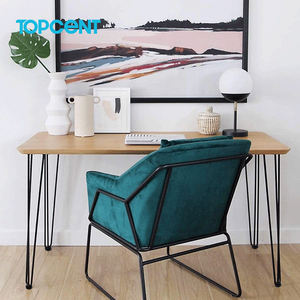 قاعدة معدنية لطاولات الطعام والقهوة من Topcent مصنوعة من الصلب المصبوب بإطار من الحديد بإطار مستدير حديث صناعي للمطاعم مع X أرجل للطاولة - Product Image 4