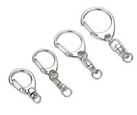 Mousqueton en D métallique DIY 23mm 27mm 31mm avec anneau fendu et boucle en C