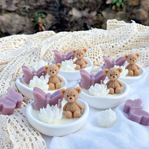 Bougie parfumée mignonne en forme d'ours et de papillon - <span class=keywords><strong>Cadeau</strong></span> créatif pour le 1er anniversaire de bébé, décoration de bureau et accessoire photo souvenir - Product Image 5