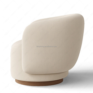 FERLY Modern Comfortable Accent Swivel <strong>Chair</strong> for Home Office &amp; Living Room Plush Upholstered Reading Corner Seat - Product Image 2