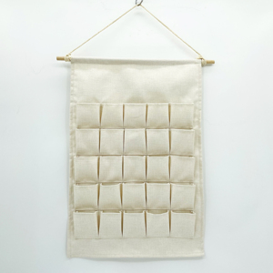 Calendrier <span class=keywords><strong>de</strong></span> l'Avent en <span class=keywords><strong>toile</strong></span> <span class=keywords><strong>de</strong></span> <span class=keywords><strong>jute</strong></span> vierge pour sublimation, compte à rebours <span class=keywords><strong>de</strong></span> Noël avec 25 poches, décorations murales en tissu pour la maison - Product Image 2
