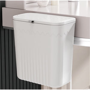 Poubelle sous comptoir, petite poubelle gain <span class=keywords><strong>de</strong></span> place pour armoire <span class=keywords><strong>de</strong></span> cuisine, <span class=keywords><strong>salle</strong></span> <span class=keywords><strong>de</strong></span> <span class=keywords><strong>bain</strong></span> ou bureau, avec double couvercle pour un ouverture facile - Product Image 3