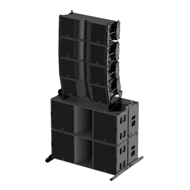 Professional Outdoor Concert Sound System 2-way Dual 12-inch Line Array Speakers Wood Enclosure 1800W Peak Power 42Hz-20kHz