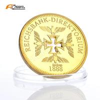 Germary Reichsbank 1888 Or Planté Souvenir Métal Ancienne Pièce Euro Or