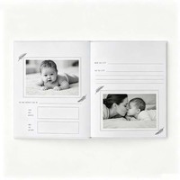 Livre souvenir personnalisé pour bébé avec cadre photo, couverture rigide, livre des étapes importantes de la première année du bébé, impression en usine