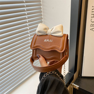 Elegante Europese En Amerikaanse Kids Mini Crossbody Lederen Tas-Koreaanse Zoete Socialite Stijl Trendy Mini Crossbody Tas - Product Image 6