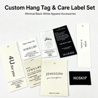 Individuelle Papier-Anhänger aus mattem Baumwollkarton mit vorgestanztem Loch für Schmuck, Kleidung und Accessoires zur Markengestaltung