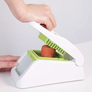 Mini cortador de verduras manual de plástico verde, rebanador, triturador, accesorio de cocina para cortar frutas - Product Image 4