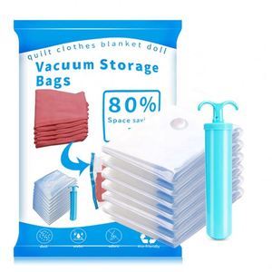 Sacs de compression multifonctionnels transparents pour vêtements, design classique, à vide par aspiration, usage domestique, prix d'usine, vente en gros - Product Image 1