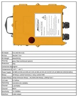 Télécommande RF sans fil industrielle intelligente à double vitesse F21-14D avec 80 canaux, portée de 100 m et protection IP65