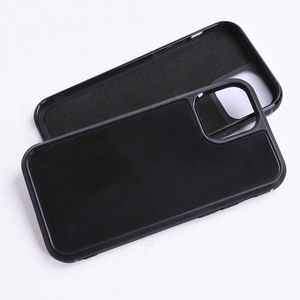 Para incrustaciones de cuero vacío PC TPU Raw Case para <span class=keywords><strong>iPhone</strong></span> 7 a 15 Series en blanco acanalado 2 en 1 cubierta de teléfono con tela en el interior - Product Image 1