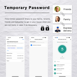 M5 tuya wifi thông minh khóa với cảm ứng bàn phím & Đầu đọc dấu vân tay hợp kim nhôm cửa điện xử lý đối với trang chủ căn hộ cửa - Product Image 6