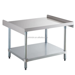 Stainless Steel Raised Rim <b>Work</b> <b>Table</b> Anti-Slip Workbench for Kitchen Equipment & Appliance Placement Restaurant Canteen - Product Image 2