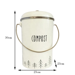 Bac à déchets alimentaires, bac à composter de cuisine, bac écologique de grande taille pour cuisine avec couvercle, récipient de composter de comptoir de ferme - Product Image 4