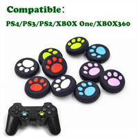 Compatible avec One et 360 ; Capuchons de touches style chat ; Capuchons en silicone pour manette ; Capuchons de joystick en forme de patte de chat ; Fabriqué en Chine