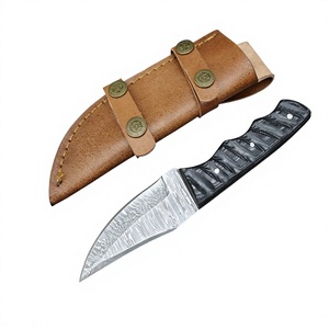 Handmade Hunting Knife Steel Blade Textured Handle Outdoor <b>Camping</b> Survival Knifes with Leather Sheath Lightweight - Product Image 6