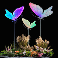 Nuevas Luces LED RGB con Forma de Mariposa para Decoración de Bodas, Luces LED para Caminos, Mariposas Fijas para Decoración de Bodas
