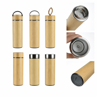 Botol Gym Ramah Lingkungan 2026, Logo Personal, Baja Anti Karat Vakum, Bambu Biodegradable, untuk Aktivitas Luar Ruangan, Tahan Panas/Dingin