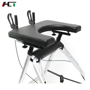 Outdoor Medical Rehabilitation Aluminum Frame Upright Walker 4 Wheels Rolling <strong>Rollator</strong> for Seniors - Product Image 6
