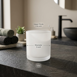 Jarrón Cilíndrico de Vidrio Esmerilado de 3 Pulgadas de Diámetro, Decoración Minimalista para el Hogar, Porta Flores de Mesa - Product Image 3
