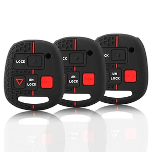 Housse de clé de voiture en silicone pour <span class=keywords><strong>TOYOTA</strong></span> <span class=keywords><strong>Avensis</strong></span> Camry Corolla RAV4 PRADO YARIS Tarago FJ Cruiser Land pour Lexus - Product Image 2
