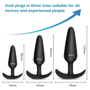 Đồ chơi tình dục màu đen không thấm nước dành cho người lớn Silicone mông cắm mịn cảm ứng hậu môn cho nam giới và phụ nữ - Product Image 2