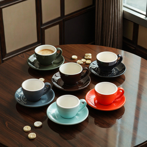 Set di Tazze da Espresso 65ml/75ml/80ml/150ml/200ml/250/300ml/350ml Set da Tè Pomeridiano Tazze e Piattini Bianchi Tazza da Latte in Ceramica - Product Image 3