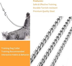 Прочный хромированный регулируемый мягкий ошейник для дрессировки собак с модным животным принтом - Product Image 2