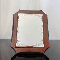 Plaque de certificat en bois de plaque en aluminium or et argent créatif
