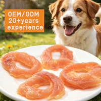 Aliments pour animaux de compagnie de qualité supérieure saveur poulet, en forme de cercle, vente en gros, aliments secs pour animaux de compagnie, aliments en conserve, anneaux de poulet moelleux, fabrication OEM