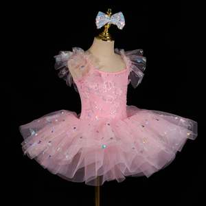 Girls Sequined Ballet Tutu <strong>Dress</strong> With Bow <strong>Princess</strong> Children Performance Dance Costume Stage Wear Party Outfit - Product Image 2