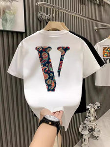 T-shirt da Uomo a Maniche Corte Joychuang Moda Estiva con Stampa Lettere Girocollo in Cotone Pesante Vestibilità Ampia di Tendenza per <span class=keywords><strong>Coppia</strong></span> - Product Image 3