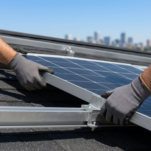 Panneau solaire monocristallin 100W de qualité export, 60 cellules, cadre noir, pour usage résidentiel, provenance Inde - Product Image 1