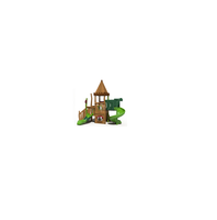 Structure de jeu multifonctionnelle en bois Robinia pour la maternelle, toboggan en bois pour enfants, ensemble de jeux d'extérieur