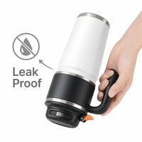 Gobelet isotherme pour voiture avec couvercle rabattable anti-fuite, gobelet de voyage réutilisable pour le bureau, la conduite et l'extérieur