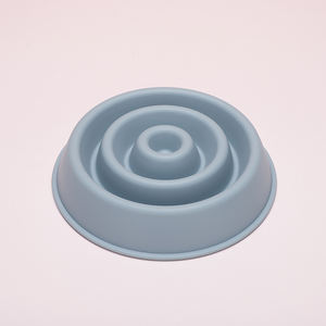 Custom Design 100% Food Grade Silicone Puro Round Slow Alimentador <span class=keywords><strong>Bowl</strong></span> para Cães Gatos, <span class=keywords><strong>Anti</strong></span>-Engasgamento & Melhorar a Digestão - Product Image 5