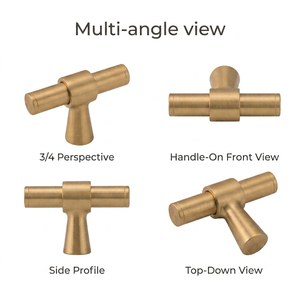 KEITH T Matte Antique Cabinet Knob Premium Solid Brass Furniture <b>Hardware</b> for Drawer Cabinet <b>Wardrobe</b> Cupboard Doors - Product Image 2