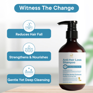 Shampooing anti-chute bio 300ml pour fortifier les cheveux faibles et fins, améliorer la santé du cuir chevelu et renforcer les racines des cheveux - Product Image 5