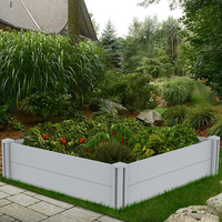 Fentech — grand lit de jardin surélevé, boîte de planteur de légumes en plastique blanc PVC et vinyle