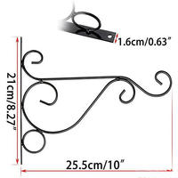 Support à fleurs en fer durable de style européen créatif avec crochets pour murs de balcon, supporte des pots de fleurs et des mangeoires à oiseaux