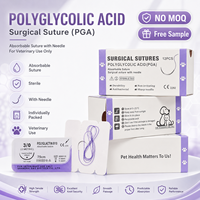 Suture chirurgicale vétérinaire, sutures médicales PGA2/0 3/0 PDO Nylon Soie, vente chaude, haute qualité, PGA PGLA 910