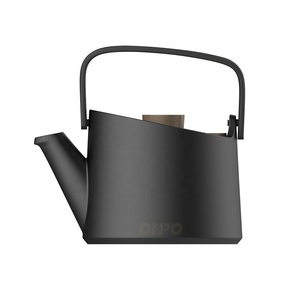 Théière en céramique chinoise écologique avec infuseur 304 SLS et poignée en plastique nylon outil à café et thé en porcelaine unie - Product Image 1