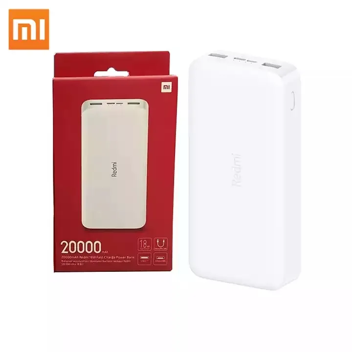 الأصلي العالمي قوة البنك 10000Mah 20000Mah Xiaomi Redmi 18w سريع تهمة بطارية محمولة خارجية مي تجدد Powerbank