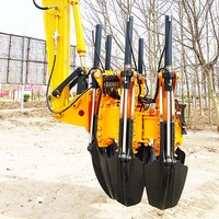 Grande pelle à arbres pour chargeuse compacte, transplanteur d'arbres pour excavatrice, pelle à arbres à vendre