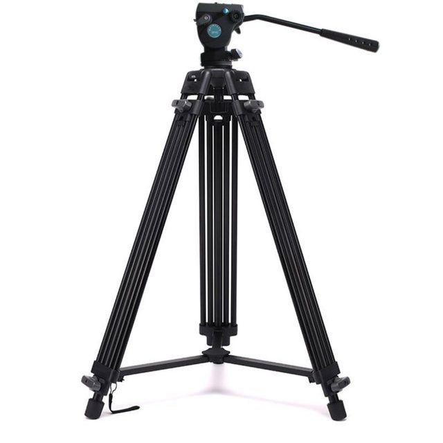 Portable Projector Tripod Stand With Fluid Head Heavy Duty Video Tripod Kit 1.81M GL203+DP40