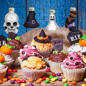 Halloween Xmas cây trang trí thân thiện với môi trường Halloween treo đầu xương cho bữa tiệc - Product Image 3