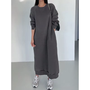 Abiti <span class=keywords><strong>in</strong></span> <span class=keywords><strong>Felpa</strong></span> per <span class=keywords><strong>Donna</strong></span> 2026 con Logo Personalizzato, Vestito Lungo con Cappuccio a Maniche Lunghe di Alta Qualità - Product Image 1