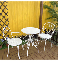 Tables et chaises de patio d'extérieur, Tables et chaises en fer forgé, Tables et chaises de loisirs, Tables et chaises de balcon de jardin