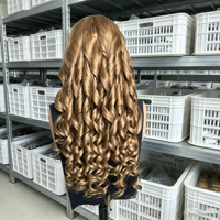 Perruques brésiliennes complètes en dentelle HD, 100 % cheveux humains vierges, blondes 613, lisses, vente en gros