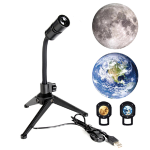 USB Earth Moon Lamp Multicolor Projector Mood Living Bedroom Night Light Room Decor Bar Atmosphere Photography <strong>Background</strong> - Product Image 1